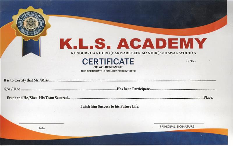 AWARD CERTIFICATE